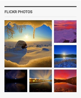 Flicker widget in Publisher