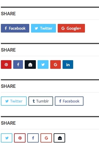 Social Share widget in Publisher