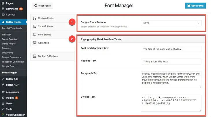 Advanced font setting in Publisher